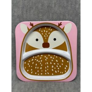 Daisy Deer Skip Hop Winter Zoo Divided Plate Pink Melamine BPA Free Dish